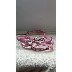 Harnais et laisse rose clair 2ème main