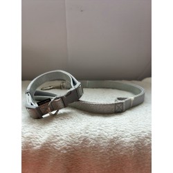 Collier et laisse paillettes argentées 2ème main