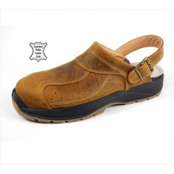 EuroRoutier Premium Leather Tucson Brown, Sabots de Sécurité