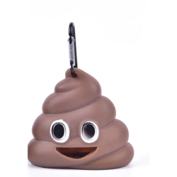 Distributeur de sacs à crottes - emoji caca