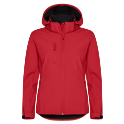 Classic Softshell Hoody Women avec logo Boulies & Co - Rouge