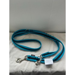 Grossenbacher Laisse Bordé 3 points réglable de 25mm x 2m Turquoise - Noir