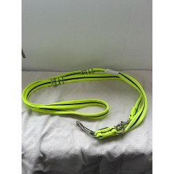 Grossenbacher Laisse Bordé 3 points 20mm x 2m Jaune Fluo - Noir