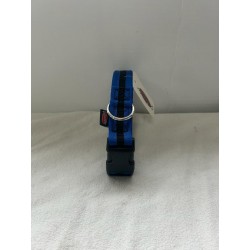 Grossenbacher Collier bordé  25mm x 35-50cm Bleu foncé - Noir