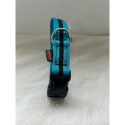 Grossenbacher Collier bordé 25mm x 35-50cm Bleu - Noir