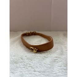 Collier brun clair avec attaches dorées 2ème main