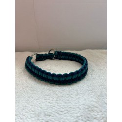 Collier cordé bleu clair et bleu foncé 2ème main