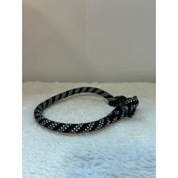 Collier en corde noir et blanc 2ème main