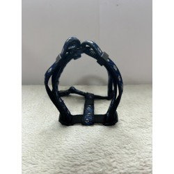 Harnais bleu avec dessins de pattes blanches 2ème main