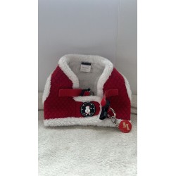 Harnais rouge et blanc moumoute 2ème main