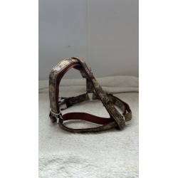 Harnais brun avec dessins de fleurs 2ème main